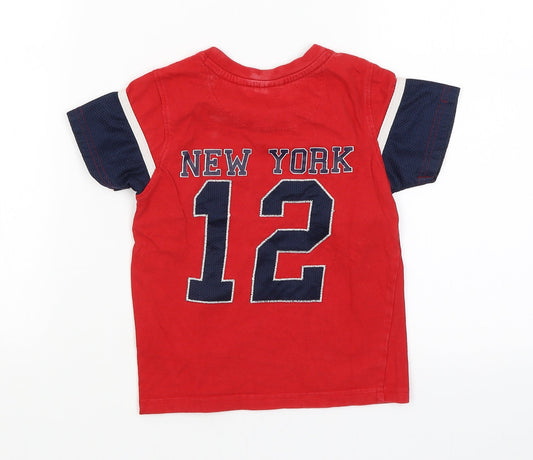 Max Boys Boys Red Pullover T-Shirt Size 3-4 Years