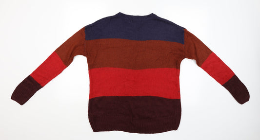 New Look Womens Multicoloured Striped Pullover Jumper Size S