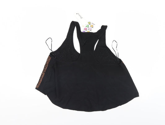 Striking Womens Black Basic T-Shirt Size M