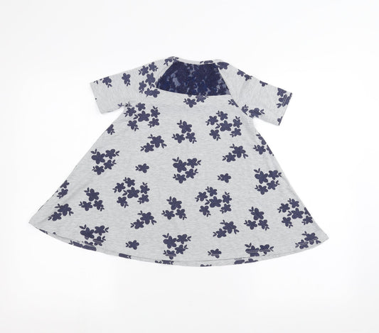 Tucker + Tate Girls Grey Floral A-Line Size 3 Years