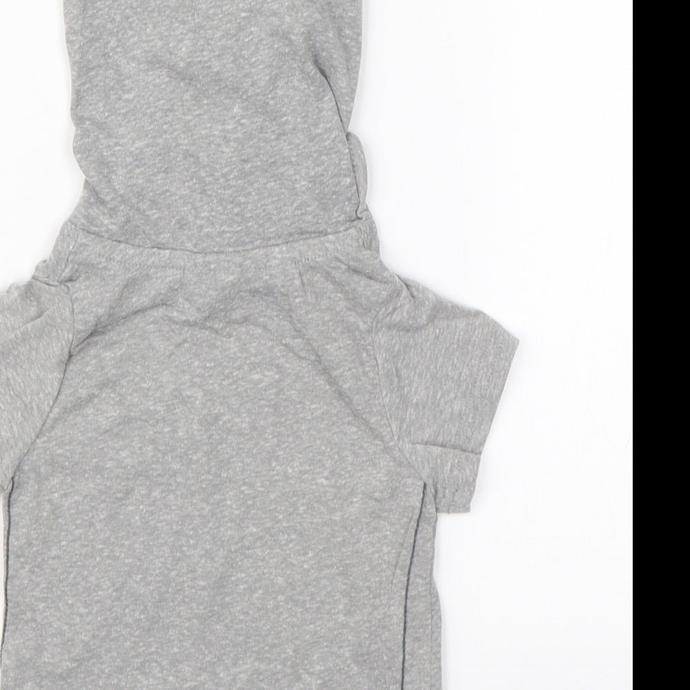 Brand and care label for Next girls’ grey basic t-shirt, size 12-18, months