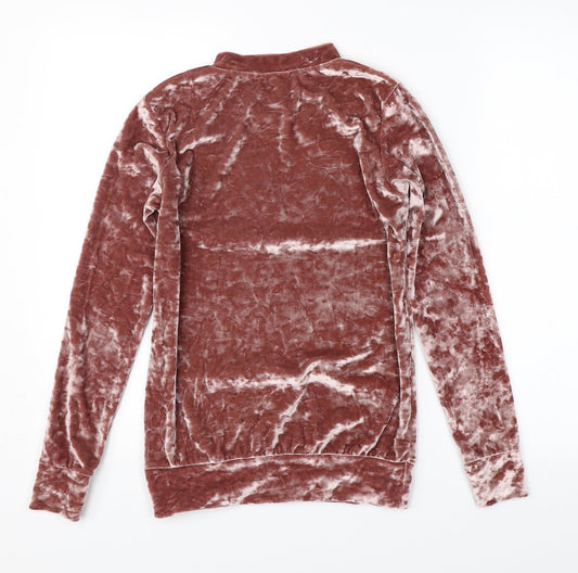 Preworn Womens Pink Velvet Pullover Jumper Size M