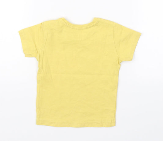 Primark Girls Yellow Basic T-Shirt Size 6-9 Months
