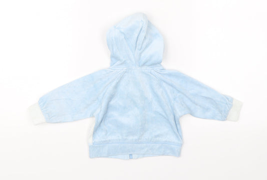 Preworn Baby Blue Full Zip Jumper Size 6-9 Months