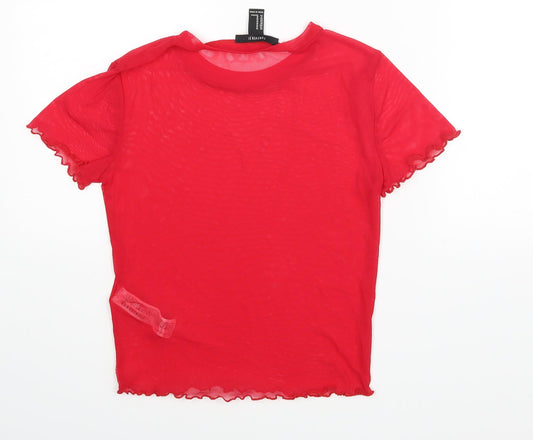 FOREVER 21 Womens Red Basic Blouse Size M