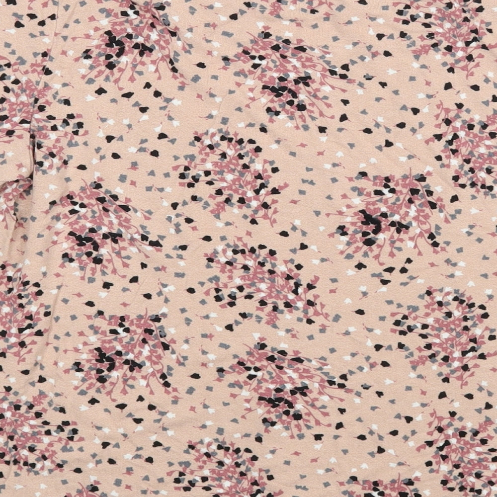 M&S Womens Pink Floral Basic Blouse Size 12