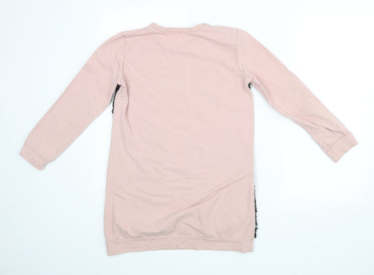 Preworn Womens Pink Rayon Pullover Jumper Size 14