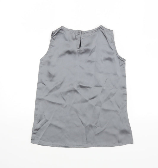 Lime Light Girls Silver Basic Blouse Size 6-7 Years