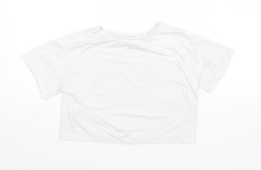 George Girls White Basic T-Shirt Size 3-4 Years