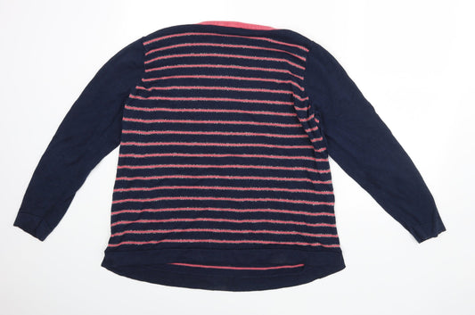 Bonmar Womens Blue Striped Pullover Jumper Size 20