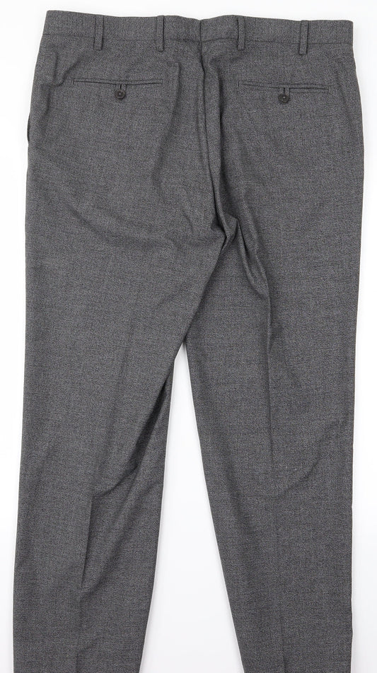 m&s Womens Grey Trousers Size 38 L26 in