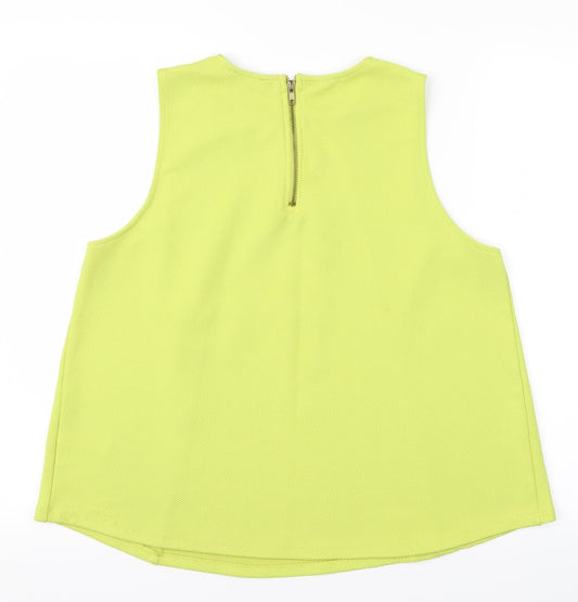Topshop Womens Yellow Vest Jumper Size 10