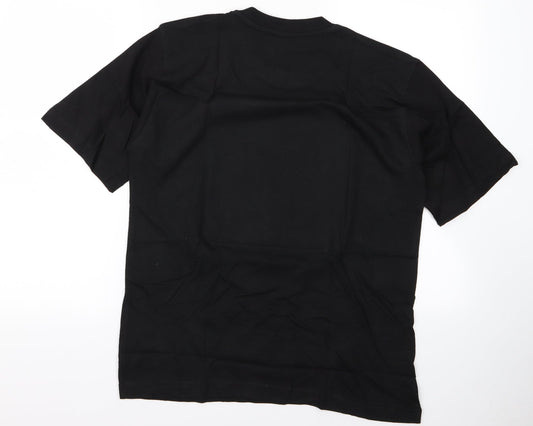 Preworn Womens Black Basic T-Shirt Size M - spoon