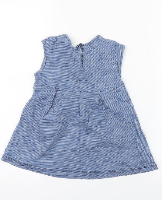 Girls Blue Pullover T-Shirt Size 2-3 Years