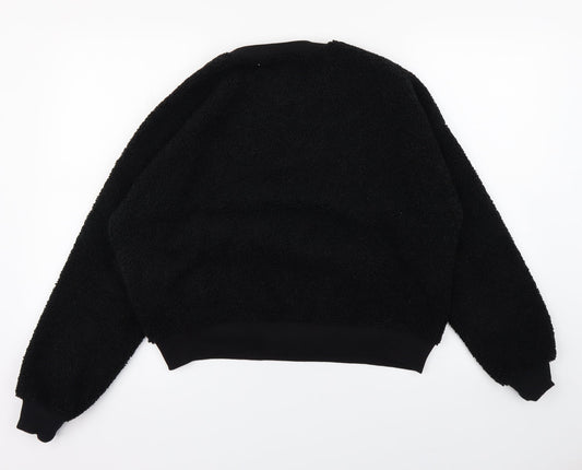 Mng Womens Black Henley Jumper Size S