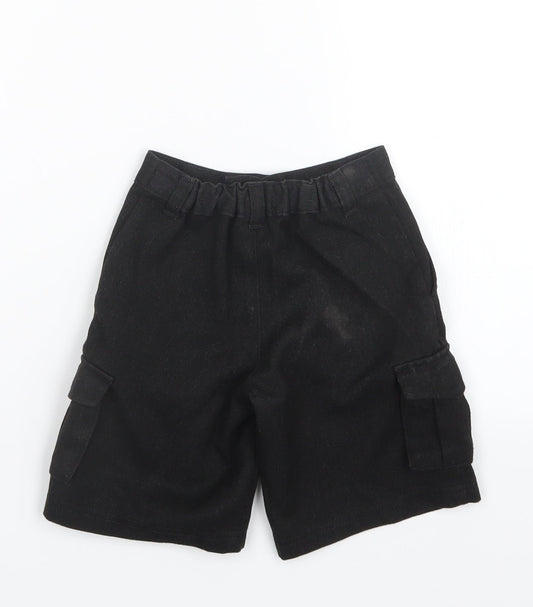 George Boys Black Cropped Trousers Size 3-4 Years