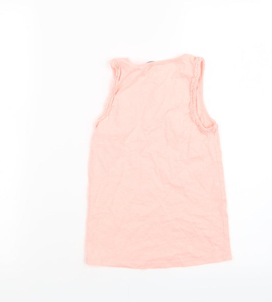 George Girls Pink Basic T-Shirt Size 7-8 Years