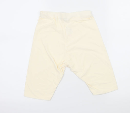 PRETTYLITTLETHING Womens Ivory Jersey Compression Shorts Size 6
