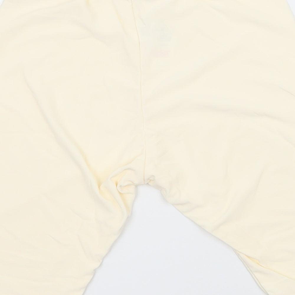 PRETTYLITTLETHING Womens Ivory Jersey Compression Shorts Size 6
