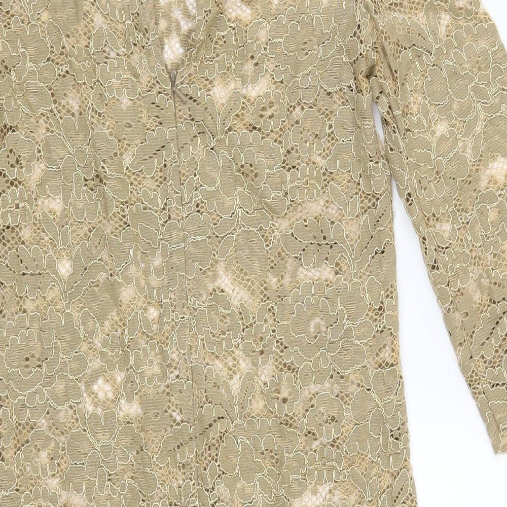 Monsoon Womens Beige Lace A-Line Size 8
