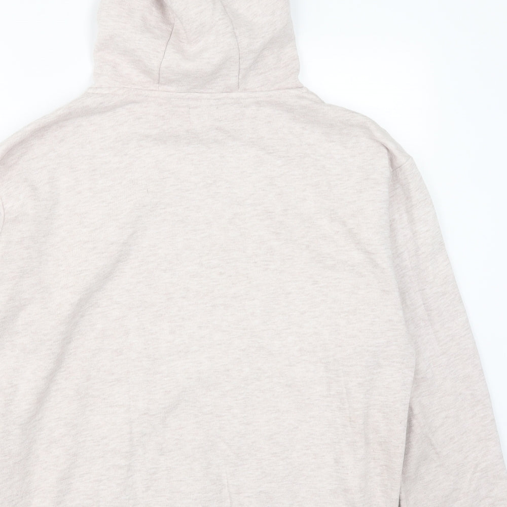 Brand and care label for Jeff & Co women’s pink pullover hoodie, size UK 10