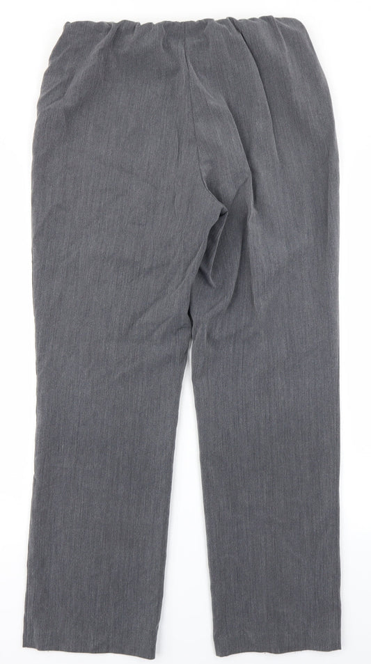 BM Collection Womens Grey Trousers Size 12 L27 in