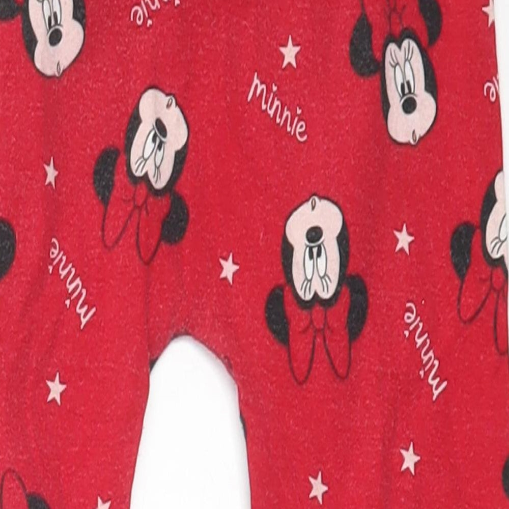 George Baby Red Animal Print Jogger Trousers Size 18-24 Months - Disney Minnie