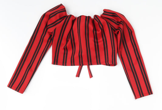 Preworn Womens Multicoloured Striped Basic Blouse Size 10