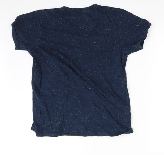 Tide & Sail Mens Blue Polka Dot T-Shirt Size M