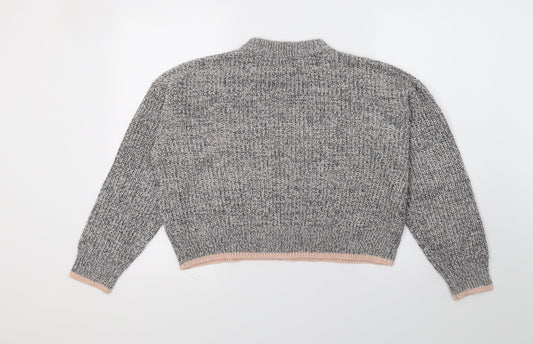 Topshop Womens Grey Knit Pullover Jumper Size 10
