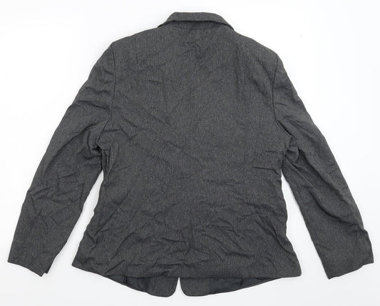 Papaya Womens Grey Striped Jacket Suit Jacket Size 16