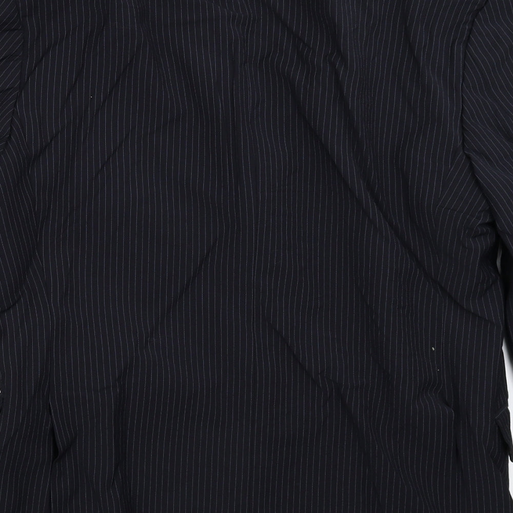 Marks and Spencer Mens Blue Striped Jacket Suit Jacket Size 38