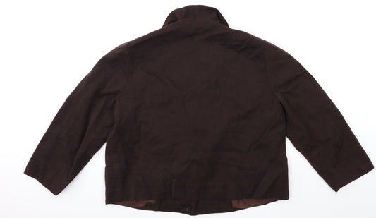 Preworn Womens Brown Jacket Coat Size XL