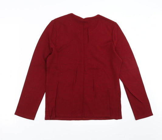 Sara Neal Womens Red Pullover Jumper Size 14