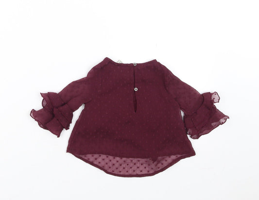 River Island Girls Purple Basic Blouse Size 3-6 Months