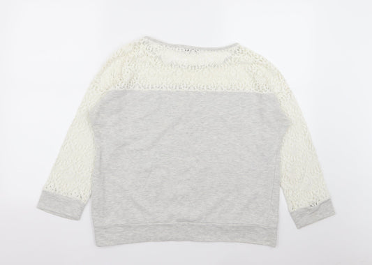 Asda George Womens Grey Geometric Pullover Jumper Size 12