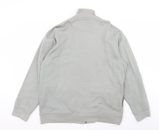 Asda George Mens Grey Full Zip Jumper Size L