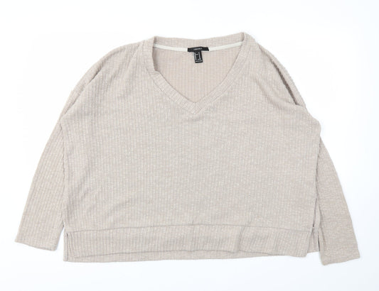 FOREVER 21 Womens Beige Pullover Jumper Size M