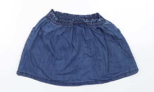 NEXT Girls Blue Denim Skater Skirt Size 2-3 Years