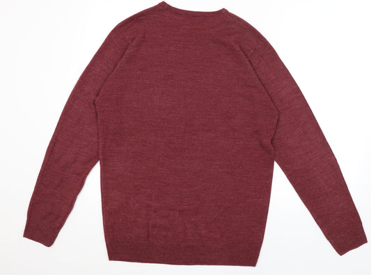 Pep & Co Mens Red Pullover Jumper Size M