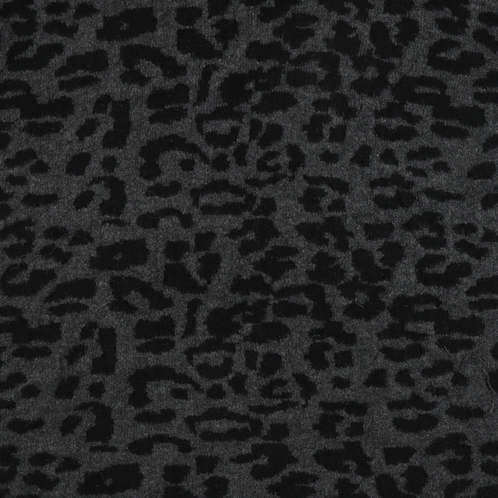 Pep & Co Womens Black Animal Print Wrap Jumper Size 16