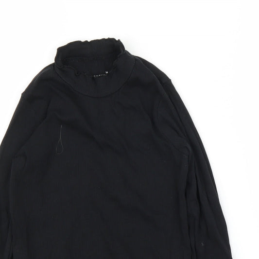 Primark Girls Black Basic T-Shirt Size 9-10 Years