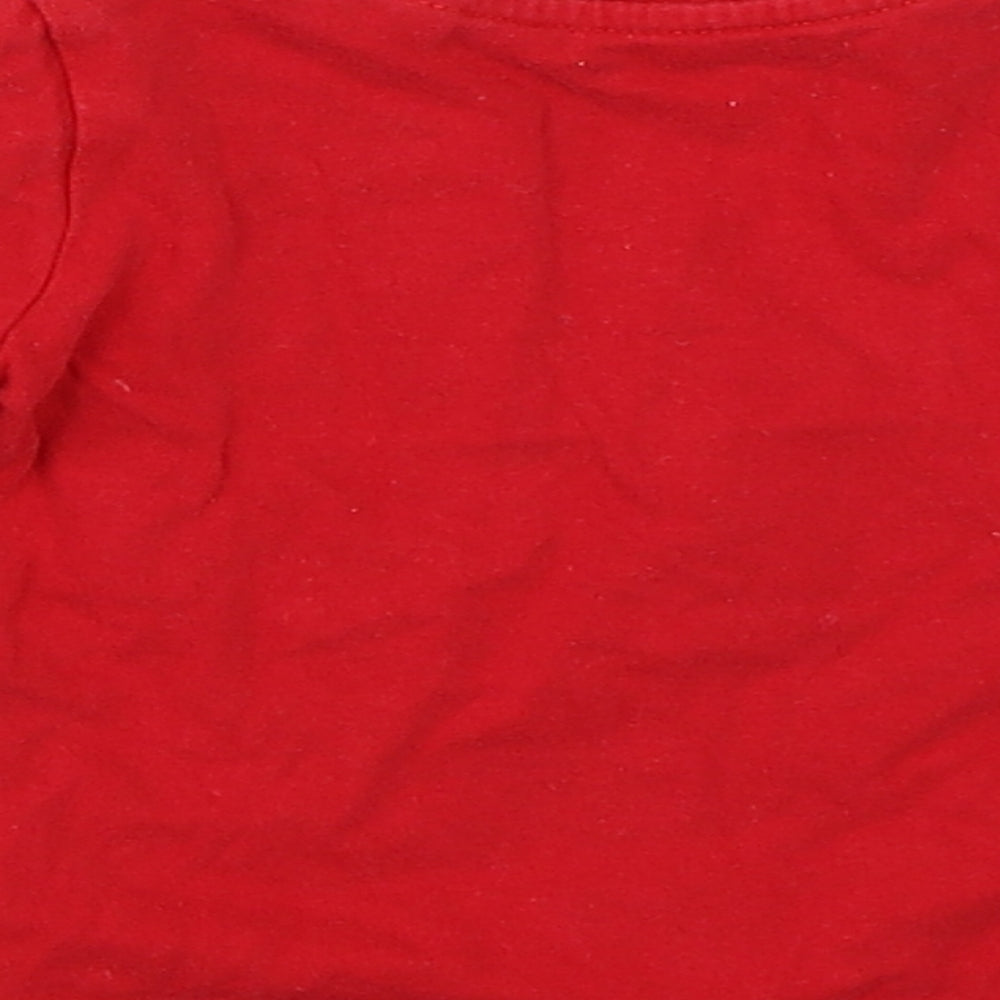 BHS Girls Red Basic T-Shirt Size 6-9 Months