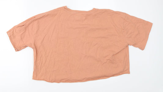 Topshop Womens Orange Basic T-Shirt Size 12