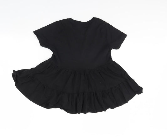 New Look Womens Black Basic Blouse Size 6