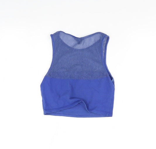 Topshop Womens Blue Cropped Tank Size 10