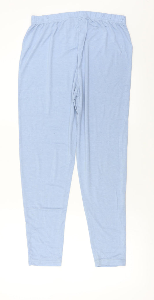 Boohoo Womens Blue Trousers Size 12 L23 in