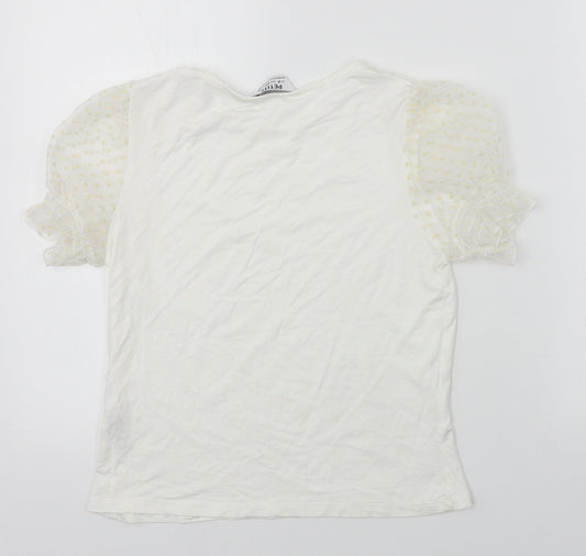 Dorothy Perkins Womens White Basic T-Shirt Size 8