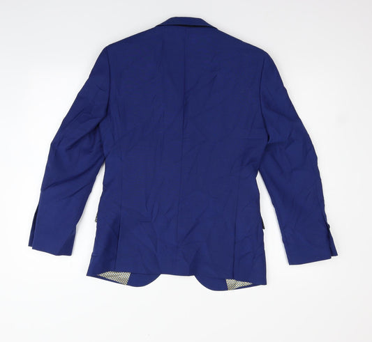 Preworn Womens Blue Jacket Blazer Size 36 L36 in