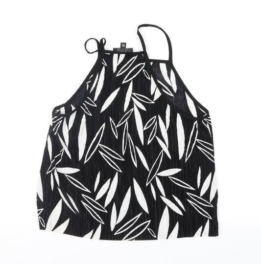 Topshop Womens Black Floral Camisole Blouse Size 10